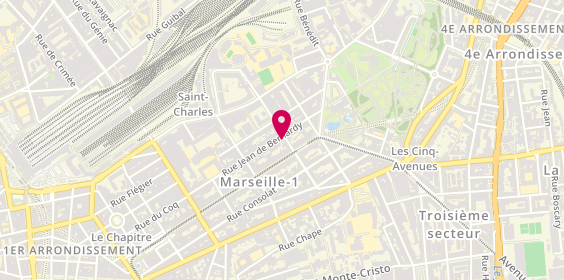 Plan de Auto-école B.M conduite, 92 Rue Jean de Bernardy, 13001 Marseille