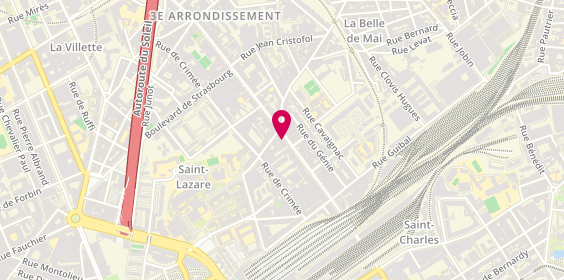 Plan de Auto Ecole France Conduite, 135 Boulevard National, 13003 Marseille