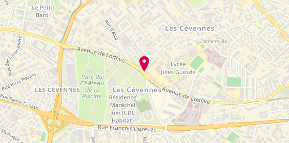 Plan de Auto Exole Mas de Tesse Montpellier, 138 avenue de Lodeve, 34070 Montpellier