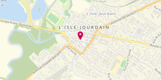 Plan de Auto Ecole Lisloise 2000, 1 place de l'Hôtel de Ville, 32600 L'Isle-Jourdain