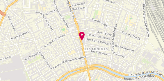 Plan de Stop, l'Auto-Ecole des Minimes, 62 avenue des Minimes, 31200 Toulouse