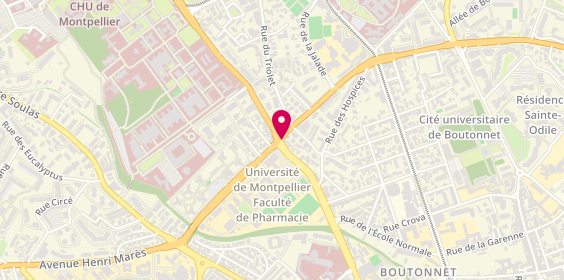 Plan de Auto-Ecole de la Comédie Thierry DELSAUL, 48 avenue Charles Flahault, 34000 Montpellier