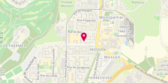 Plan de Auto-école de Saturne, 36 Rue de Lausanne, 34080 Montpellier