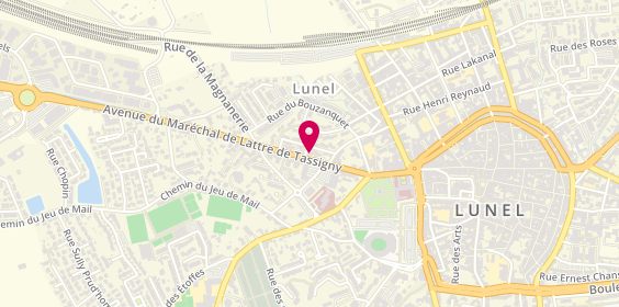 Plan de Auto-école la Cigale (Lunel), 319 avenue Maréchal de Lattre de Tassigny, 34400 Lunel