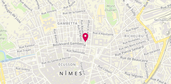 Plan de Auto-Ecole Contact, 47 Boulevard Gambetta, 30000 Nîmes