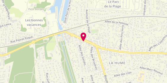Plan de Auto Moto Ecole de la Hume, 26 avenue du Maréchal de Lattre de Tassigny, 33470 Gujan-Mestras