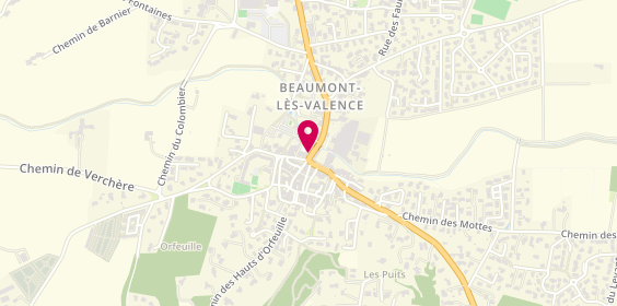 Plan de Beaumont Auto - École, Route de Valence, 26760 Beaumont-lès-Valence