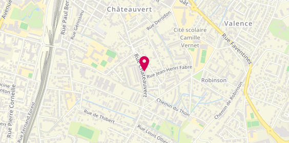 Plan de Auto-école Châteauvert, 135 Rue Châteauvert, 26000 Valence