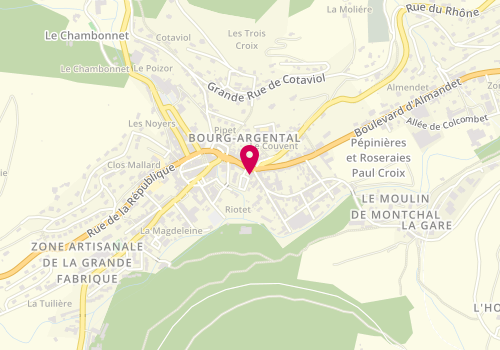 Plan de PAILHA Pascal, 2 avenue de la Résistance, 42220 Bourg-Argental