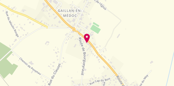 Plan de Auto-moto-école Clerteau, 7 Route de Lesparre, 33340 Gaillan-en-Médoc