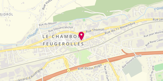 Plan de Ab Ecole de Conduite, 23 Rue Gambetta, 42500 Le Chambon-Feugerolles