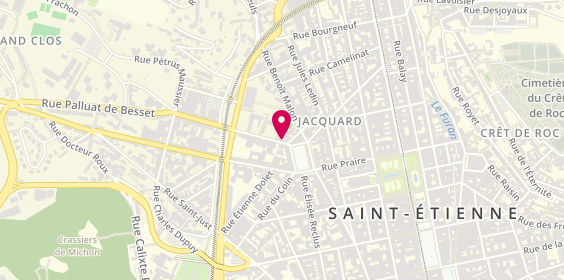 Plan de Ecole de Conduite Jacquard, 2 Rue Victor Duchamp, 42000 Saint-Étienne