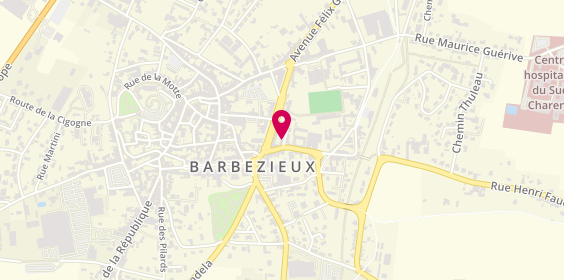 Plan de Auto-école E.C.F BARBEZIEUX SAINT HILAIRE, 5 Rue Trarieux, 16300 Barbezieux-Saint-Hilaire