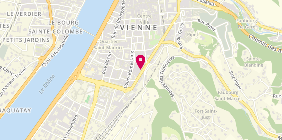 Plan de Ecole de Conduite Yanic Vienne - Permis voiture, moto, bateau, remorque, 56 Rue Victor Hugo, 38200 Vienne