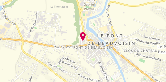 Plan de Auto Ecole des Lycees, 2 Rue du Bourg 9, 38480 Le Pont-de-Beauvoisin