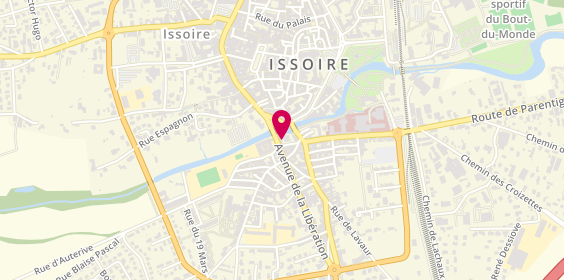 Plan de Issoire Conduite Agence Sévigné, 7 avenue de la Libération, 63500 Issoire