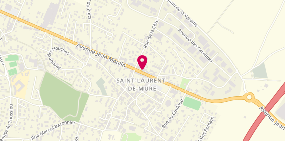 Plan de Auto Ecole ROMAIN, 97 avenue Jean Moulin, 69720 Saint-Laurent-de-Mure