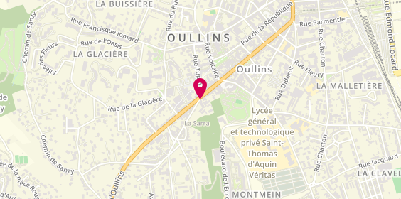 Plan de C.E.R Oullins, 3 Rue de la Sarra, 69600 Oullins-Pierre-Bénite