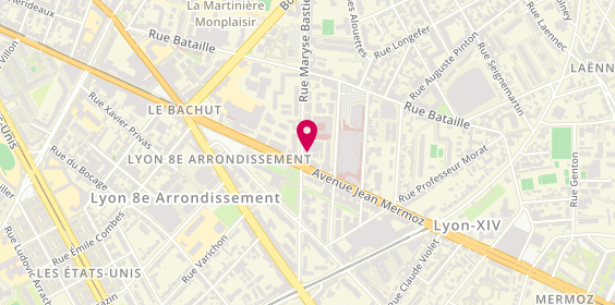 Plan de Auto-école Jacky, 67 Rue Maryse Bastié, 69008 Lyon