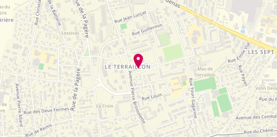 Plan de Auto Ecole Terraillon, 74 Rue Marcel Bramet, 69500 Bron
