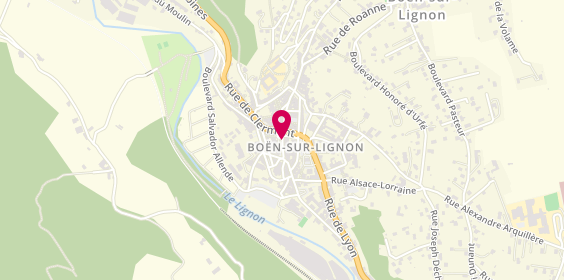 Plan de Le Volant Forezien, 12 place Carnot, 42130 Boën-sur-Lignon