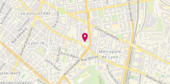 Plan de Auto-école Arbre de Vie, 187 grande Rue de la Guillotière, 69007 Lyon