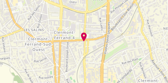Plan de Auto Ecole Campus, 34 Rue de Rabanesse, 63000 Clermont-Ferrand