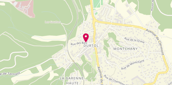 Plan de Auto Ecole de Durtol, 2 Bis Rue Bais, 63830 Durtol