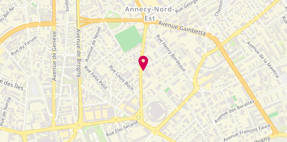 Plan de Map Auto-Moto-Pedagogie, 2 Rue Paul Guiton, 74000 Annecy
