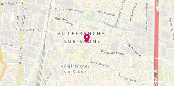 Plan de Auto-école Saint-Christophe, 10 Rue Francis Popy, 69400 Villefranche-sur-Saône