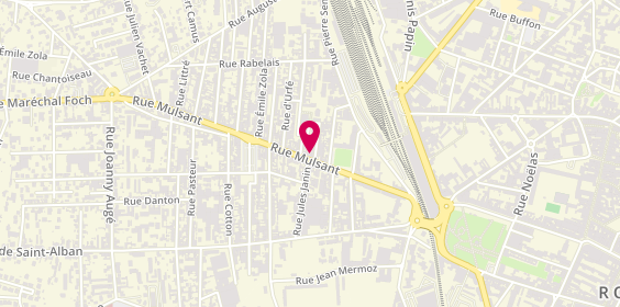 Plan de Auto-Ecole Roannaise, 56 Rue Mulsant, 42300 Roanne