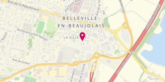 Plan de Auto Ecole l'Etoile, 36 Rue Victor Hugo, 69220 Belleville-en-Beaujolais