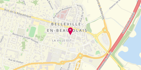 Plan de Auto Ecole Bresse Beaujolais, 16 Bis Rue Victor Hugo, 69220 Belleville