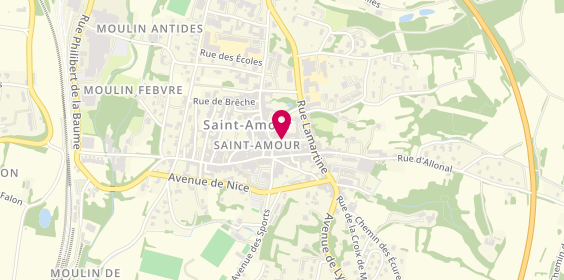 Plan de Saint-Amour Auto-Ecole Fabienne FLOCHON, 2 Rue Sainte-Marie, 39160 Saint-Amour
