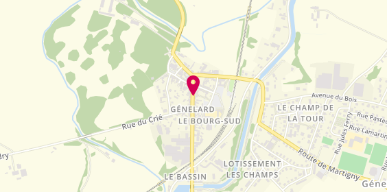 Plan de Auto-Ecole Genelard, 13 Rue Nationale, 71420 Génelard