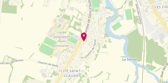 Plan de Auto Ecole de Louhans, 25 Mnt de Saint-Claude, 71500 Louhans