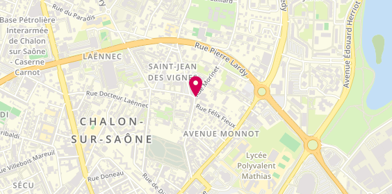 Plan de Auto-Ecole Saint Jean des Vignes, 64 Rue Saint-Jean-Des-Vignes, 71100 Chalon-sur-Saône