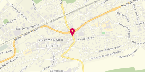 Plan de Auto Ecole Cap Conduite, 6 Rue Charles de Gaulle, 25410 Saint-Vit