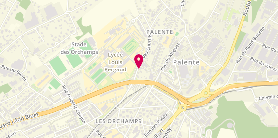 Plan de Auto Ecole Tabournot Palente, 6 Rue des Courtils, 25000 Besançon