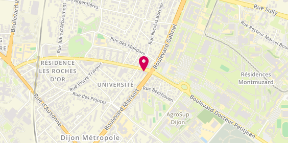 Plan de Auto-Ecole Campus, 56 Boulevard Université, 21000 Dijon