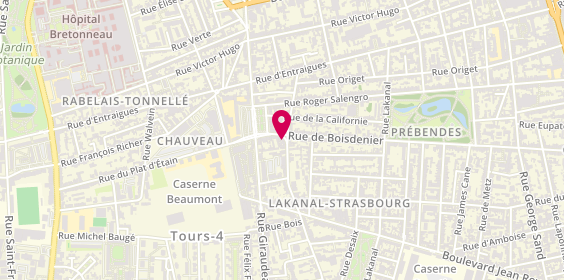 Plan de M'Auto School, 202 Bis Rue de Boisdenier, 37000 Tours