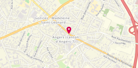 Plan de A.M.J Formation, 188 Rue Saumuroise, 49000 Angers