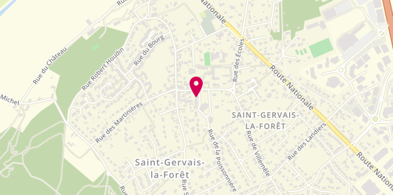 Plan de Miles Bornes, 7 Rue de la Poissonnière, 41350 Saint-Gervais-la-Forêt