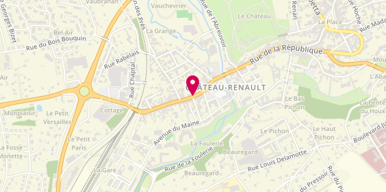 Plan de Ecole de Conduite de la vallée, 158 Rue de la République, 37110 Château-Renault