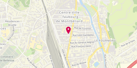 Plan de Ecole de conduite EISEN – Belfort Gare, 4 Rue Aristide Briand, 90000 Belfort