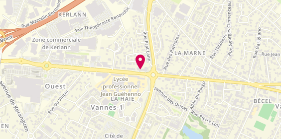Plan de C.E.R Vannes la Marne, 60 avenue de la Marne, 56000 Vannes