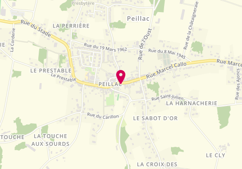Plan de Ecole Conduite Pays Redon-Briend, 6 Rue Principale, 56220 Peillac