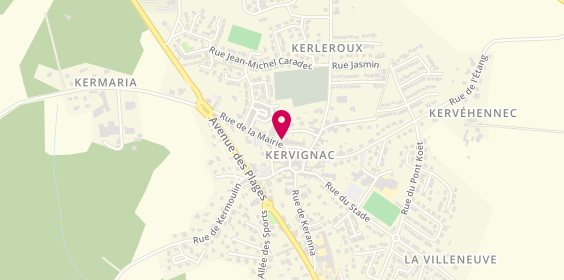 Plan de Auto Ecole Kervignac et Plouhinec Conduite, 2 Mairie, 56700 Kervignac