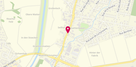 Plan de Auto-école Larger, 19 Rue de Mulhouse, 68390 Sausheim