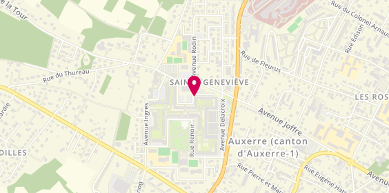 Plan de Auto-Ecole d'En Haut, 57 place Degas, 89000 Auxerre